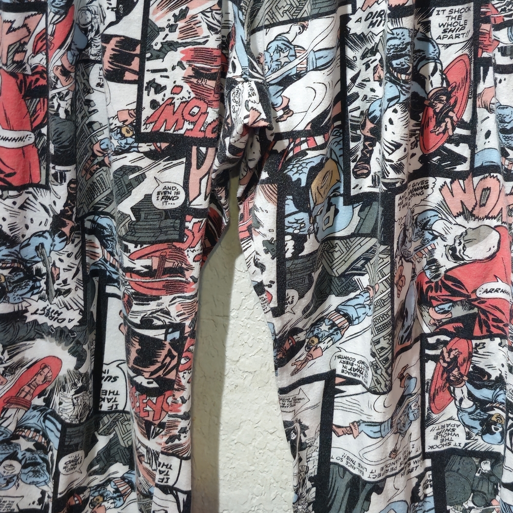 Marvel Graphic Print Apparel Captain America Pajama Pants XL image 6
